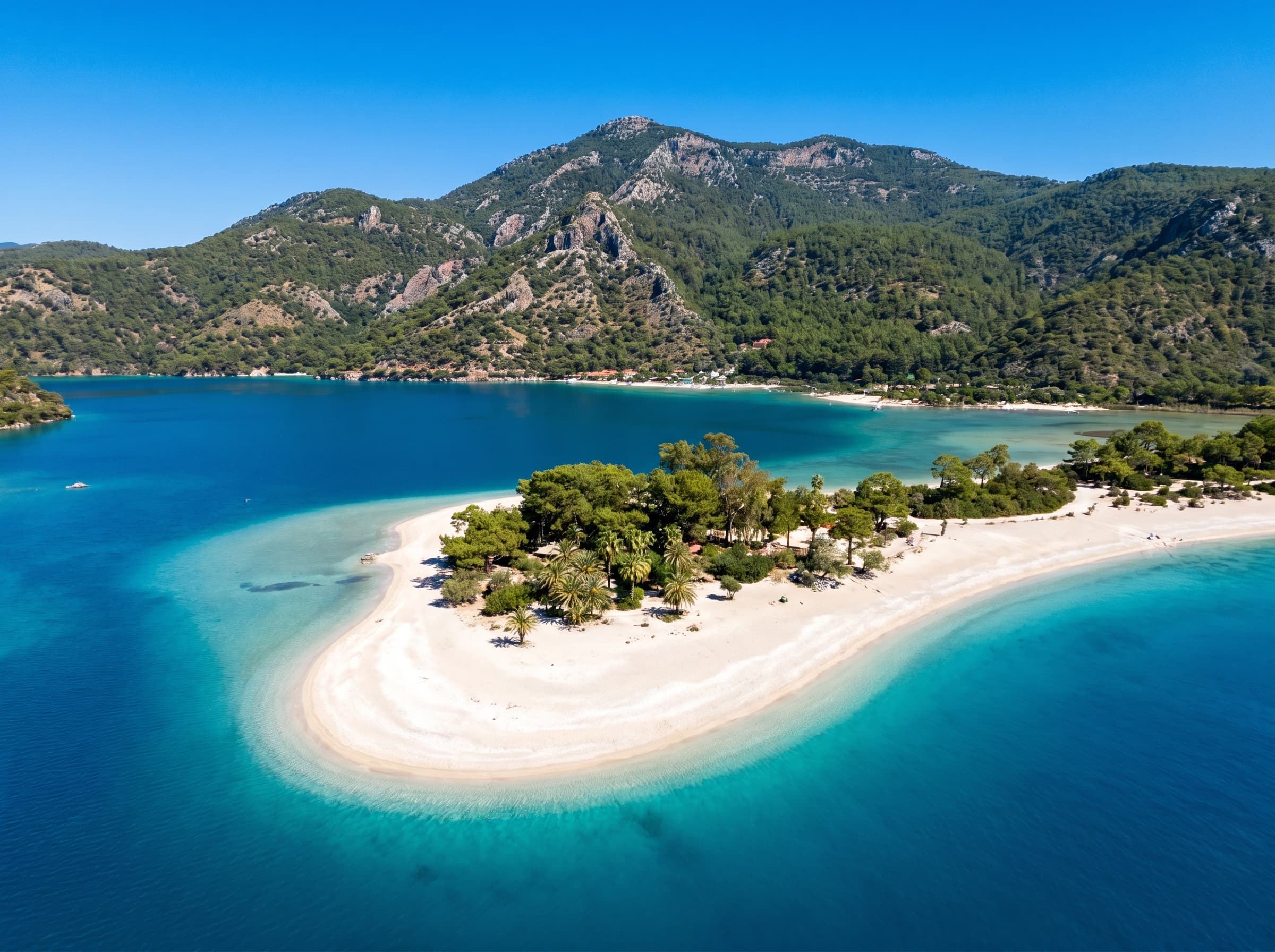 Aerial view of Ölüdeniz Blue Lagoon, Turkish Riviera